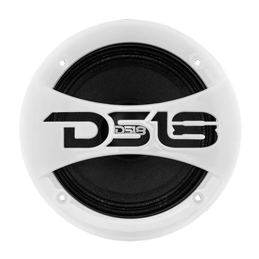 DS18 PRO-GRILL6LGO Cubiertas protectoras universales de plástico para parrilla de altavoz de 6,5" con logotipo DS18 y luces LED RGB