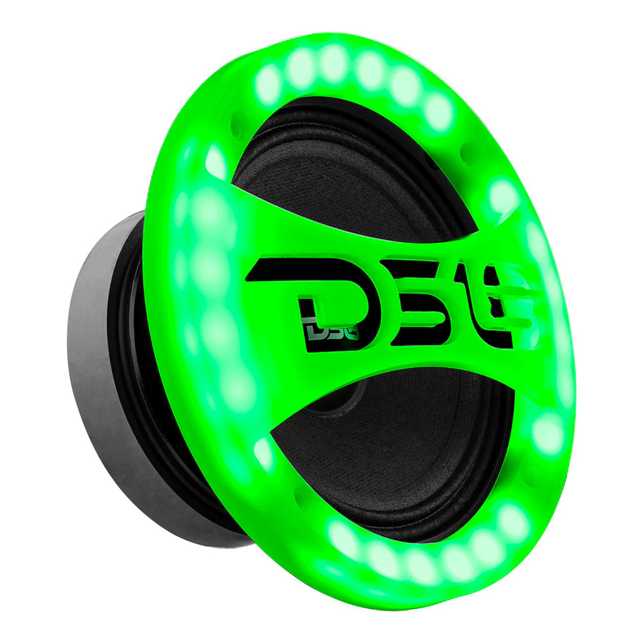 DS18 PRO-GRILL8LGO Cubiertas protectoras universales de plástico para parrilla de altavoz de 8" con logotipo DS18 y luces LED RGB