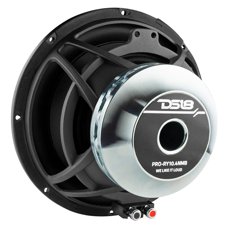 DS18  PRO-RY10.4NMB 10" Neodymium Carbon Fiber Mid-Bass Woofer with 3" Voice Coil - 450 Watts Rms 4-ohm
