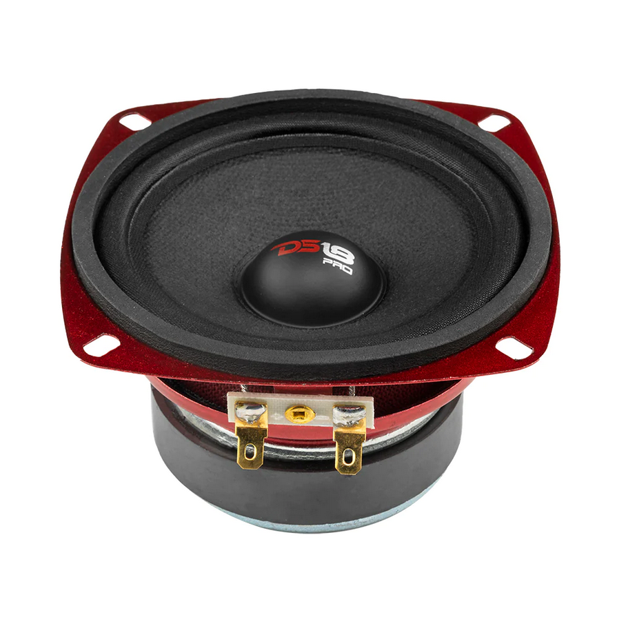 DS18 PRO-X4M 4" Mid-Range Loudspeaker with Classic Dust Cap and 1" Voice Coil - 100 Watts Rms 8-ohm