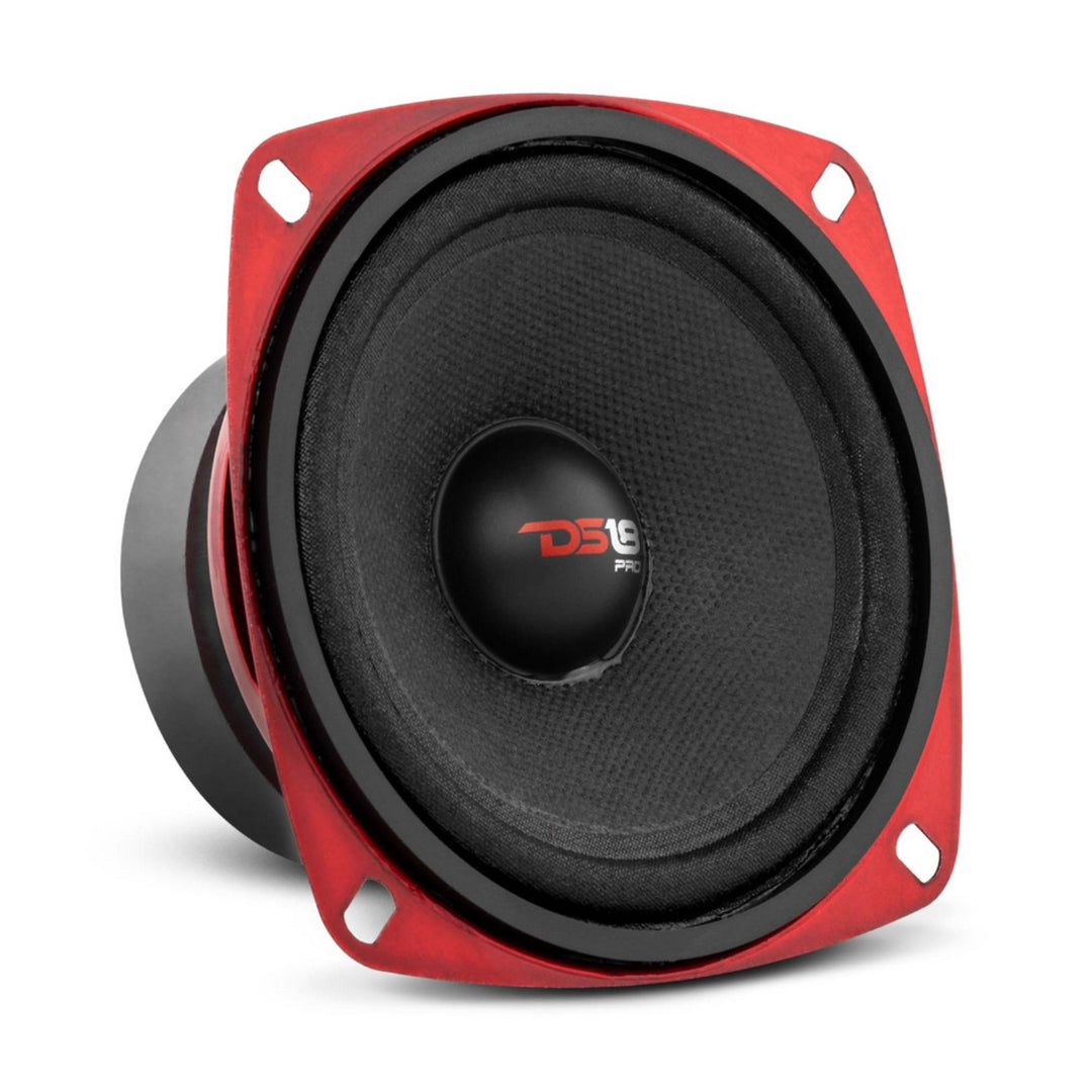 DS18 PRO-X4M 4" Mid-Range Loudspeaker with Classic Dust Cap and 1" Voice Coil - 100 Watts Rms 8-ohm