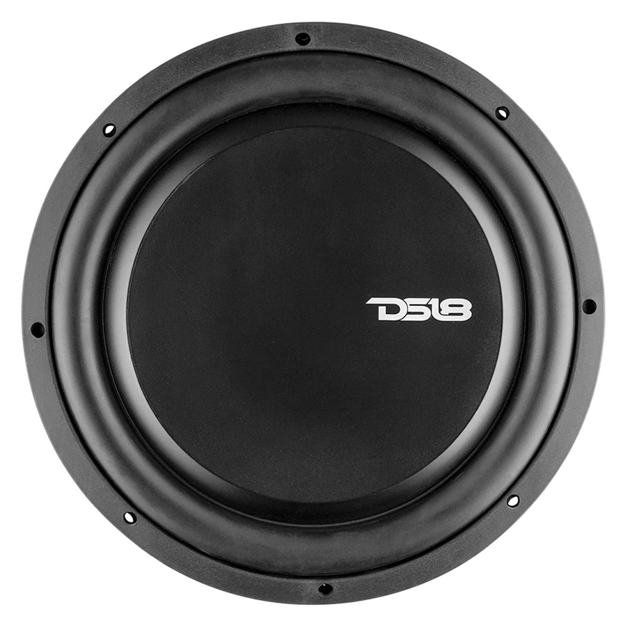 DS18 PSW12.2D 12" Shallow Mount Subwoofer with Water Resistant Cone and 3" Voice Coil - 600 Watts Rms 2-ohm DVC