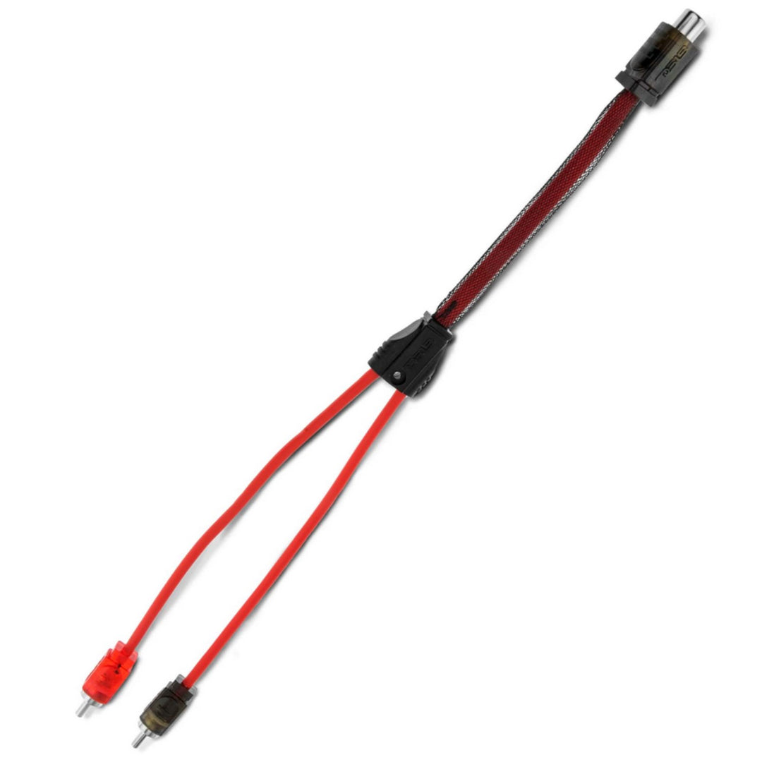 Cable adaptador divisor DS18 R1F2M Rca con 1 entrada hembra a 2 salidas macho, fabricado con alambre de cobre sin oxígeno