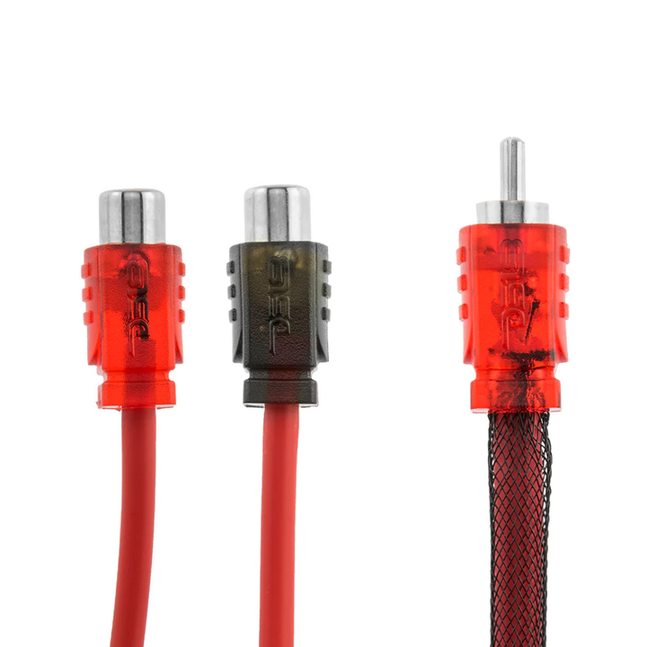 Cable adaptador divisor DS18 R1M2F Rca con 2 entradas hembra a 1 salida macho, fabricado con alambre de cobre sin oxígeno