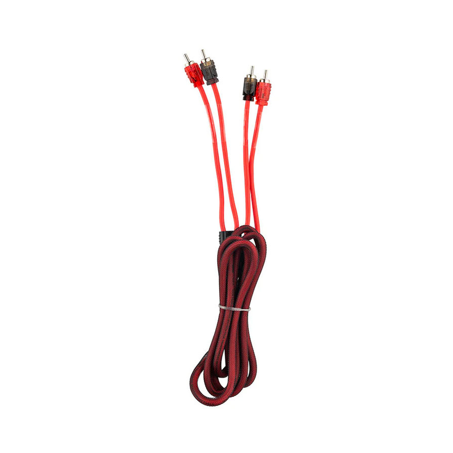 Cable Rca Ultra Flex DS18 R6 de 6 pies y 2 canales con funda de nailon, fabricado con alambre de cobre sin oxígeno