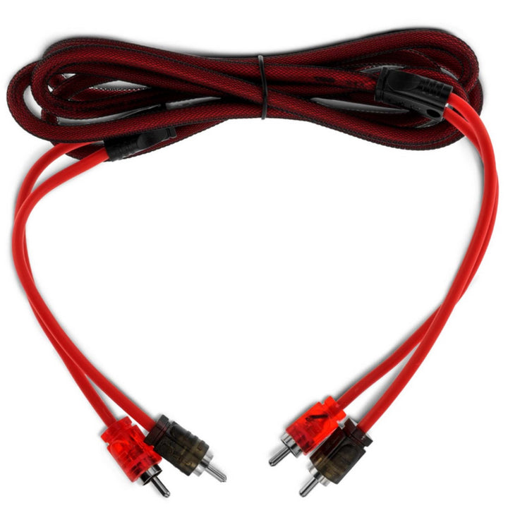 Cable Rca Ultra Flex DS18 R6 de 6 pies y 2 canales con funda de nailon, fabricado con alambre de cobre sin oxígeno