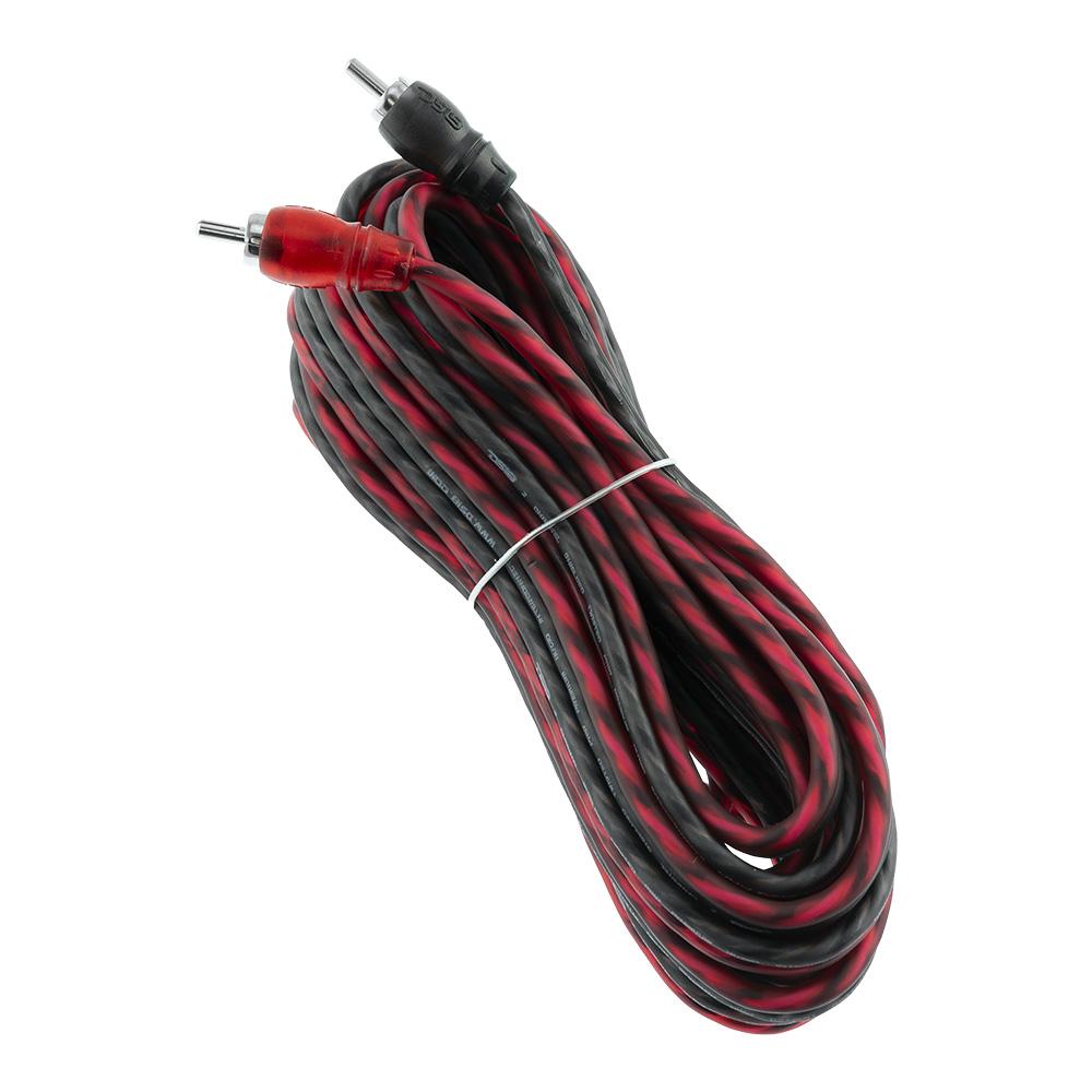 DS18 RCA-16FT Cable de señal de audio Rca de 16 pies - Interconexión trenzada ultraflexible de 2 canales