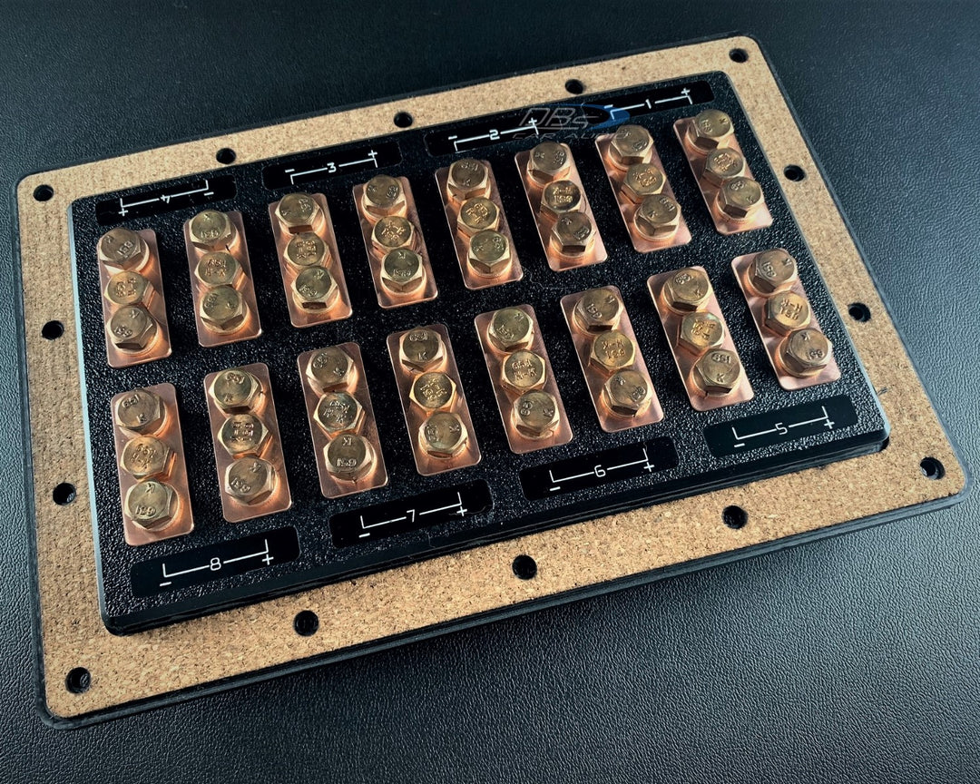 Placa terminal de caja de altavoz SMD TX-8 de 8 canales con herrajes de cobre sin oxígeno y cubierta acrílica transparente, fabricada en EE. UU.