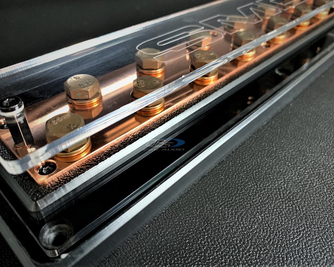 Bloque de distribución SMD completo de 14 puntos con barra colectora de cobre 100 % libre de oxígeno y cubierta acrílica transparente - Fabricado en EE. UU.