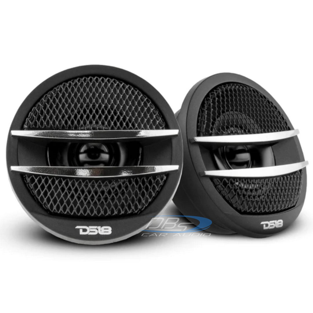 DS18 TX1S 2.4" PEI Dome Ferrite Tweeters with Built-in Bass Blockers - 50 Watts Rms 4-ohm