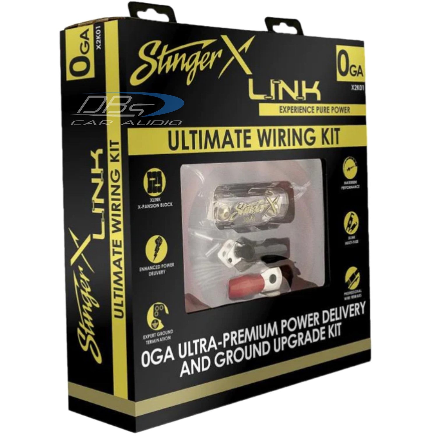 Stinger X2K01 1/0 Gauge Amplifier Wiring Kit - 100% Oxygan-free