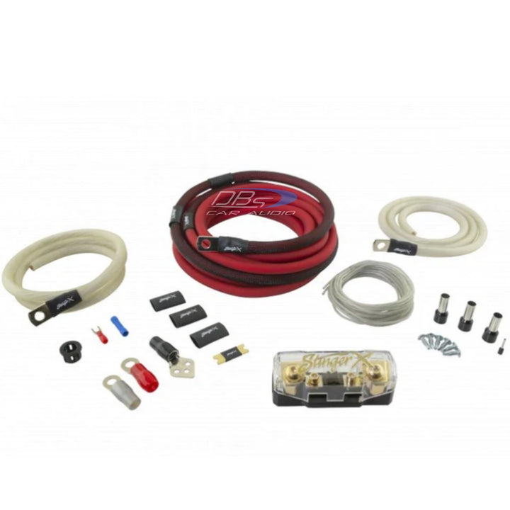 Kit de cableado de amplificador Stinger X2K41 calibre 4 - Cable de cobre 100% libre de oxígeno
