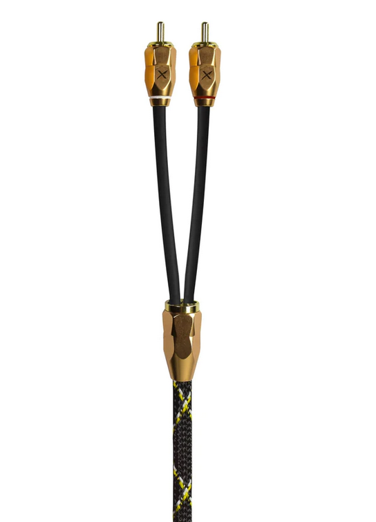 Stinger XI3220 X3 Series Cable de señal Rca de interconexión para audiófilos de 20 pies - Cable de cobre trenzado direccional de 2 canales sin oxígeno
