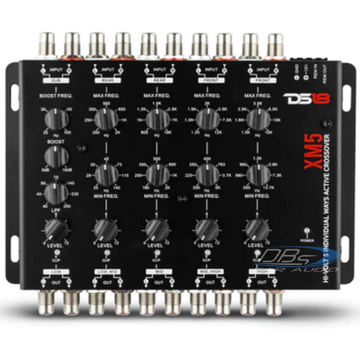 DS18 XM5 5-Way Active Crossover with Clip Indicators and Tiffany