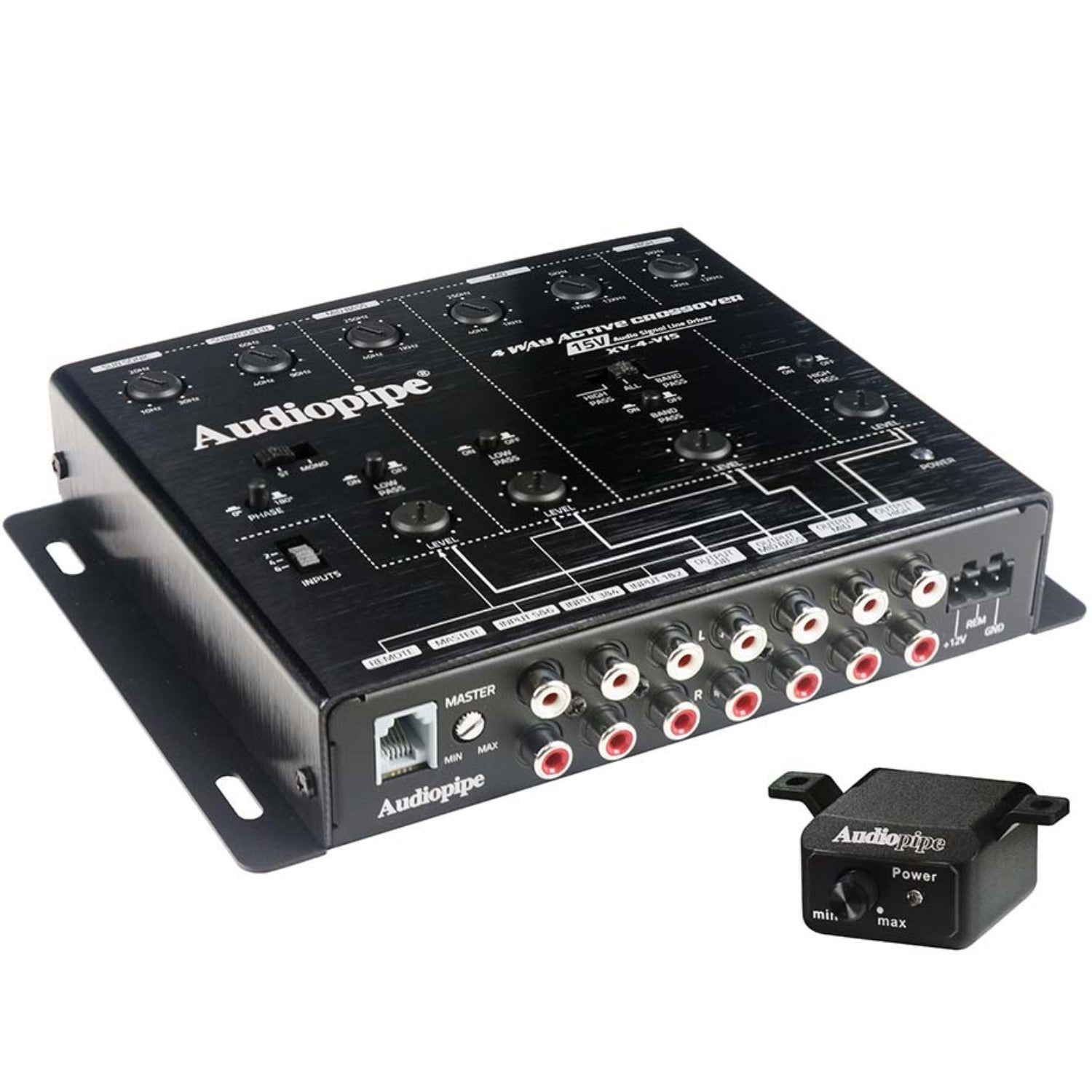 Audiopipe XV- 4V15 4-Way Active Crossover with Subwoofer Control