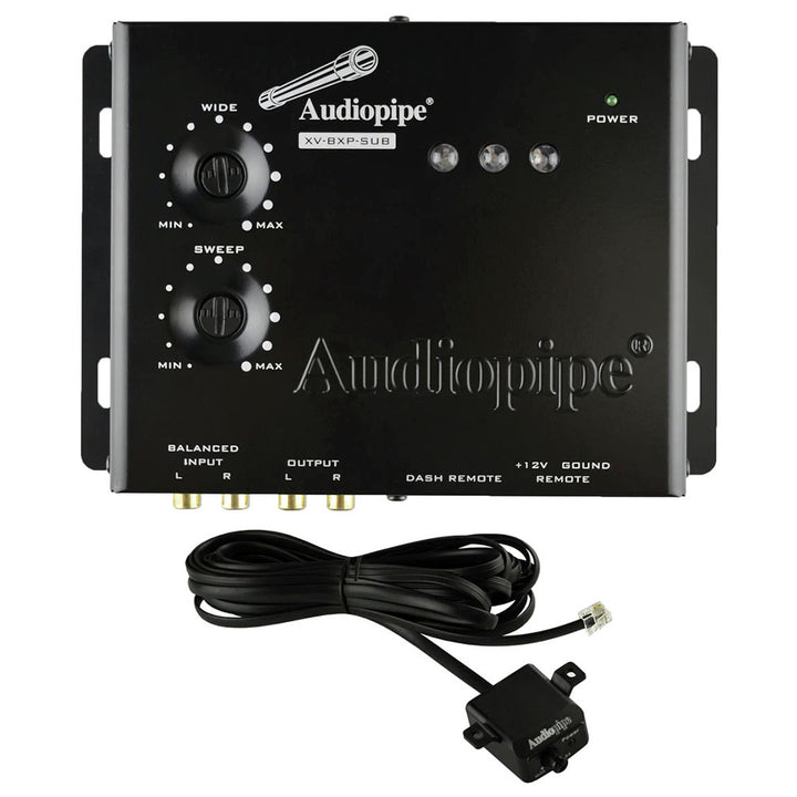 Audiopipe XV-BXP-SUB Procesador de graves digital con controlador de línea integrado y perilla de graves